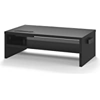 BONTEC Soporte Monitor Mesa Elevador Monitor Soporte Monitor Ordenador 2 Niveles Negro- W420 x D235 x H142mm con Soporte…